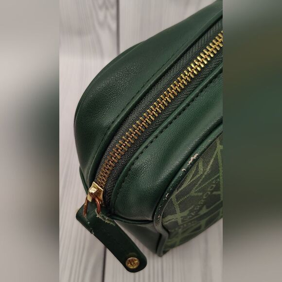 Harrods London Forest Green Logo Makeup Bag Cosmetic Case - Picture 13 of 16